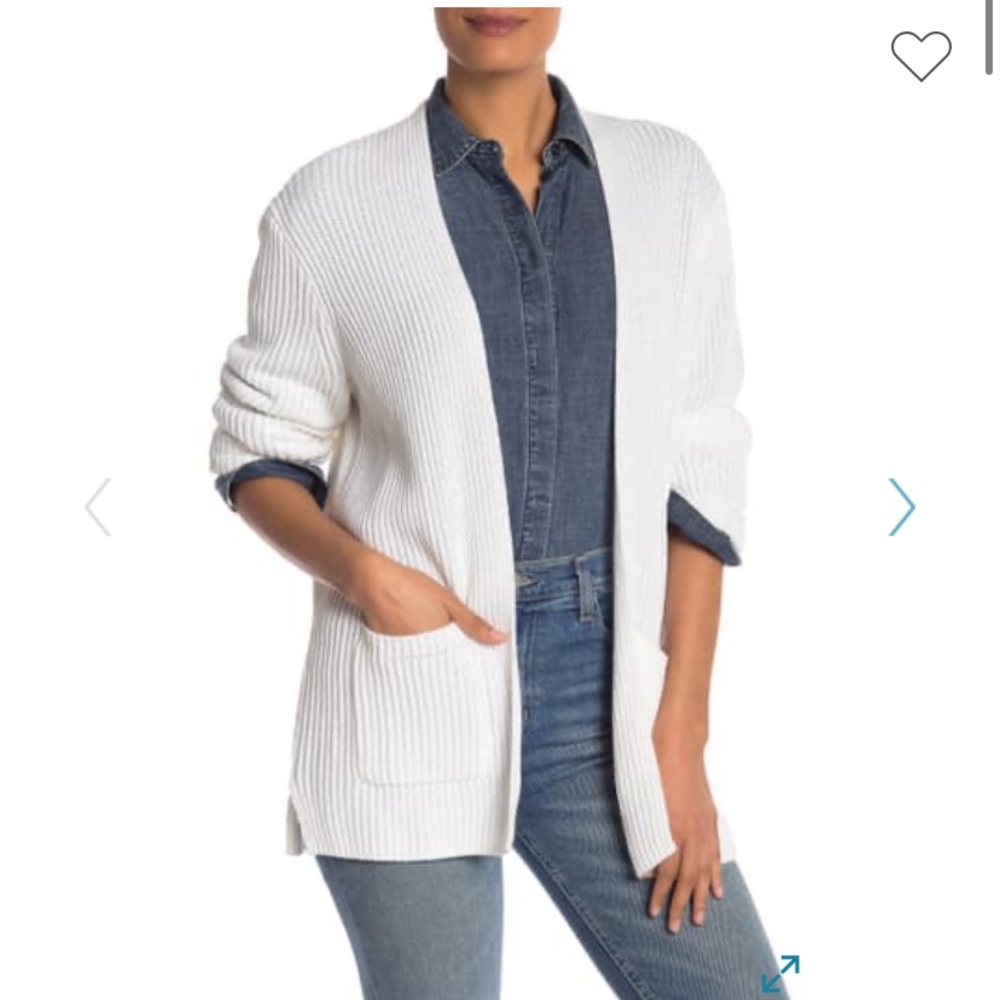 Madewell Nolan Ribbed Open Front Cardigan
